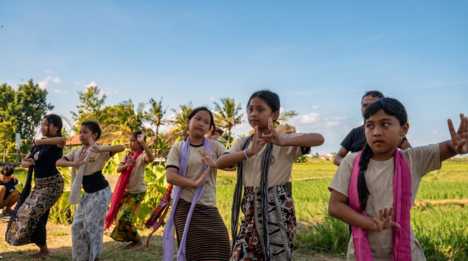 Cepaka Village children practicing dance at Pasraman Day COCO Social Fund's 5th edition